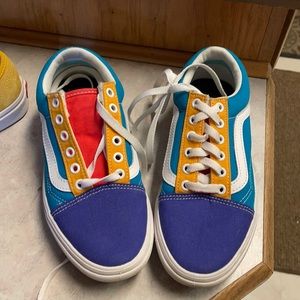 Multi color vans 5.5sz